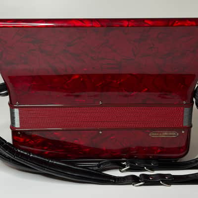 Pearl Red La Melodiosa Pezzolo 25 Piano Accordion  LM (41 Key/120 Bass) Italy image 6