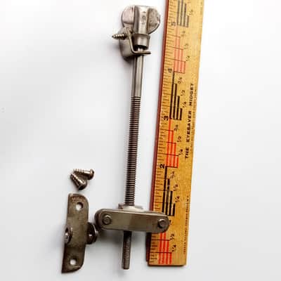 Duplex Snare Drum Strainer Hoop-Mount 5.25"Rod Nickel Vintage 20s Early American image 4