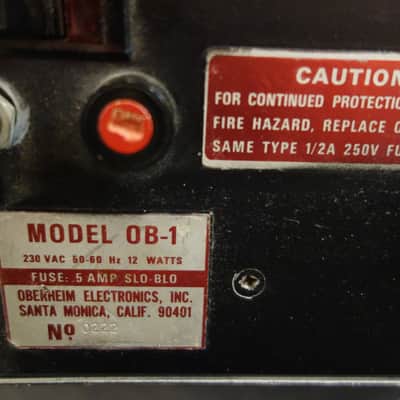 Oberheim OB.1 Synthesizer # 0222 this is a 220 volt version image 7
