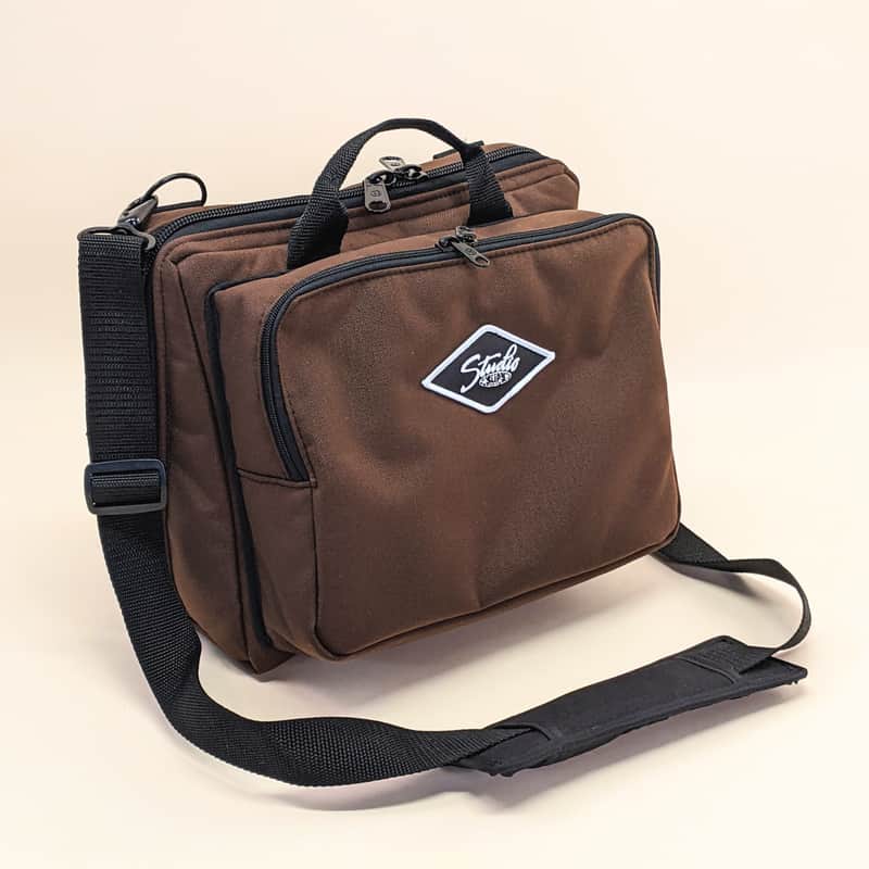 Fractal Audio FM3 Premium Gig Bag #13072 Padded Pedal Pocket, Leather Bottom, Double Padded, Brown image 1