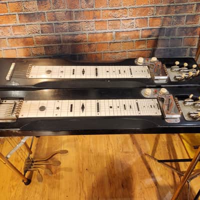 1940’s-50’s Harlin Brothers Vintage 12-String Pedal Steel Guitar Black Very Cool image 1