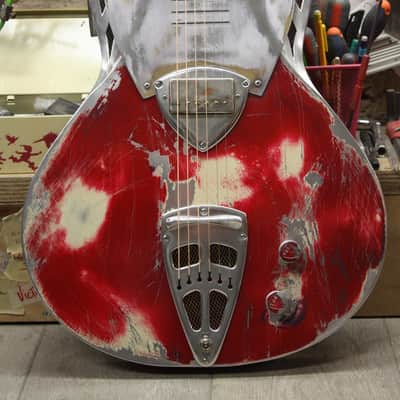 MeloDuende Guitars "Paris-Texas" Custom -Weissenborn Style 2016 Red Relic image 2
