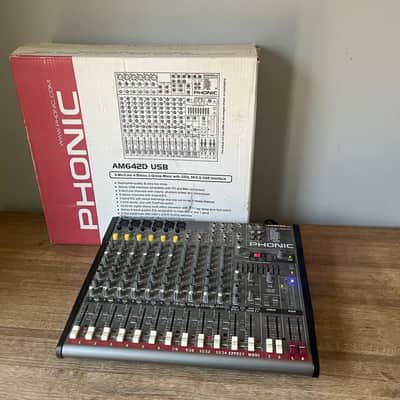 Phonic Am642d 6-mic/line 4-st 2-group Mixer with Digital Efx with box image 1