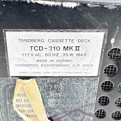 Vintage Tandberg TCD 310 MkII 3 Motor Cassette Tape Deck w Dolby NR image 14