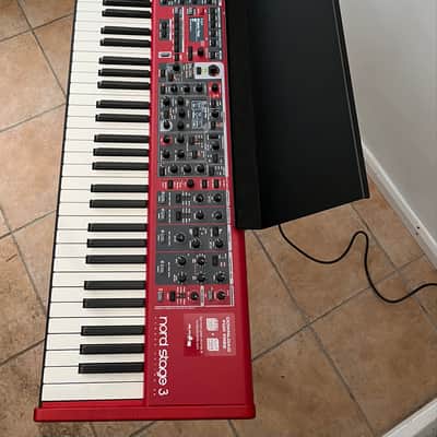 Nord Stage 3 HA88 Hammer Action 88-Key Digital Piano (Red), plus pedal, soft case & music stand - UK sale