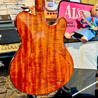Nik Huber DOLPHIN CUSTOM LEFTY Super Flame Top Curly Mahogany  BRAZILIAN ROSEWOOD ( 2010) image 23