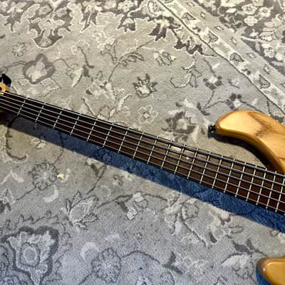 Phantom Mephisto 5 String active left handed lh Bass Open Swampash Ebony birdseye maple headstock lefty - Nature image 6