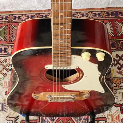 Framus Texan 5/196E Dreadnought Bloodburst w/ Single Coil Pickup 1960s W. Germany image 19