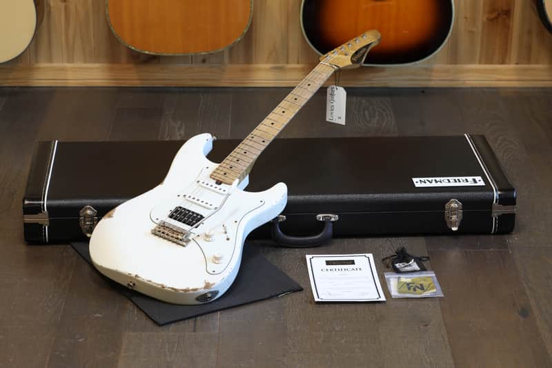 Minty! 2025 Friedman USA Custom Shop Vintage-S HSS Electric Guitar White Relic + COA OHSC