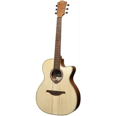 Lag T70ACE-NAT Tramontane 70 Auditorium Cutaway Solid Sitka Spruce Okoume Neck 6-String Acoustic-Electric Guitar image 2