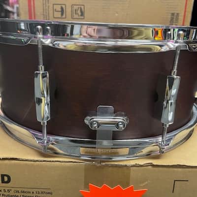 Pearl Export Lacquer 14x5.5 Snare Drum - Satin Brown image 6