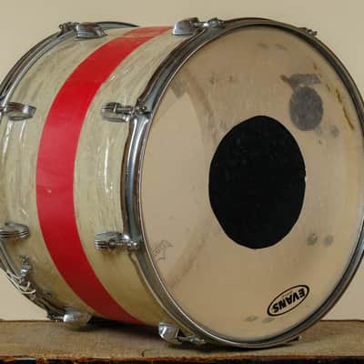 1960s Ludwig Pre-Serial Snare Drum In White Marine Pearl - 12x15 image 5