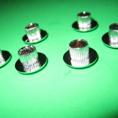 Harmony Chrome Style Machine Head Bushings for Vintage Style Guitars image 4