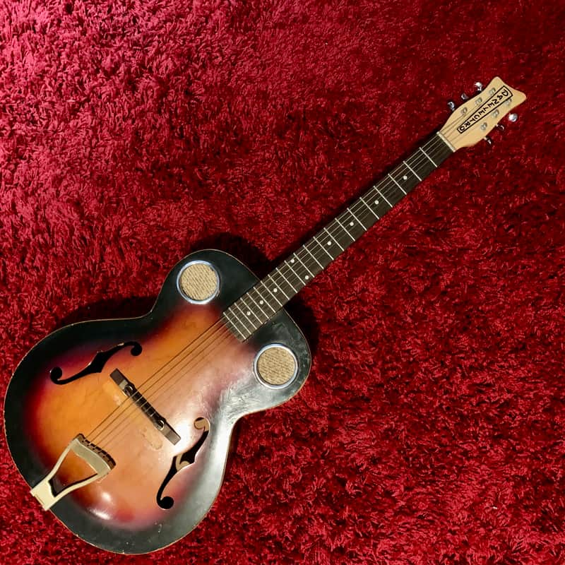 Mindboggling Silvertone Dan Electro Frankenburst image 1