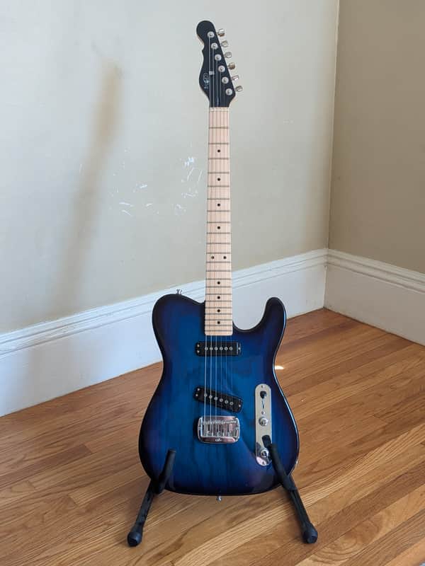 G&L ASAT Special with Maple Fretboard 2021 - Present - Blueburst Reverse headstock image 1