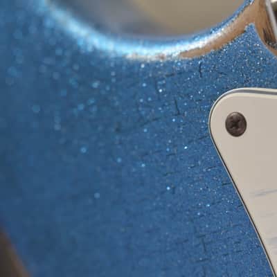 American Fender Stratocaster Relic Nitro Lil Bad Azz Blue Sparkle SSS-CS 69's image 18