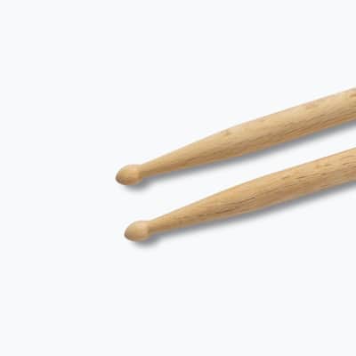 On-Stage HW5B Hickory Drumsticks (5B, Wood Tip) – Make Some Thunder - 1 pair image 2