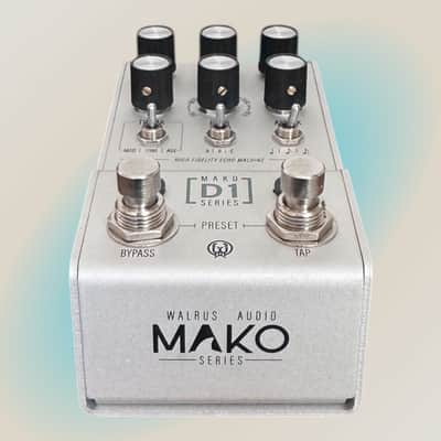 Walrus Audio Mako D1 High Fidelity Echo Machine Effect Pedal - Silver image 2