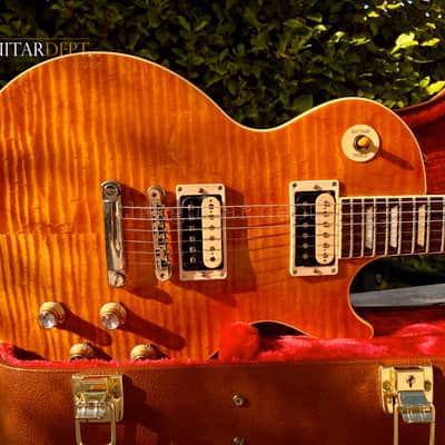 ♚SUBLIME♚2023 GIBSON Les Paul Standard*SLASH ♚ AAA+ MEGA DEEP FLAME  !♚ Appetite Amber ♚ AMAZING image 17