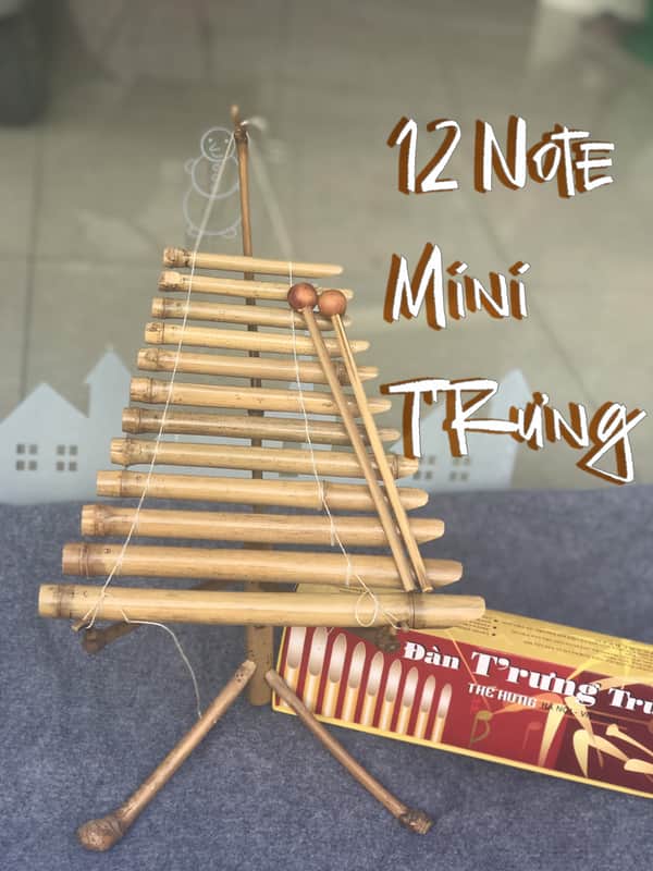 12-Note Mini T’rung Bamboo Instrument – Handmade Ethnic Percussion from Vietnam’s Central Highlands image 1