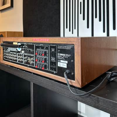 Yamaha CR-1020 Natural Sound Stereo Receiver 1970s - Silver with Wood Cabinet image 10