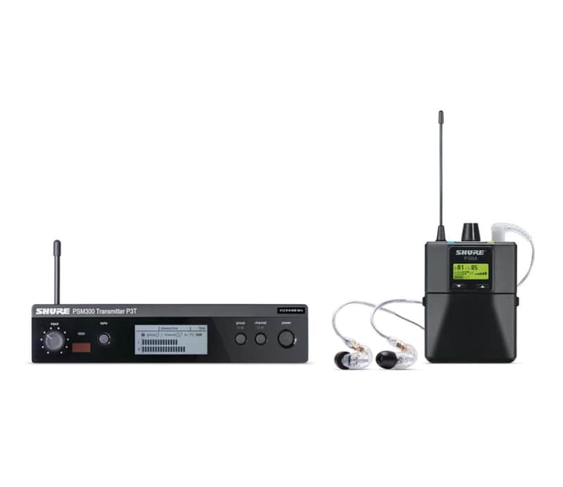 Mint Shure P3TRA215CL PSM 300 Series Wireless In-Ear Monitor System with SE215-CL Earphones - 518-542 MHZ image 1