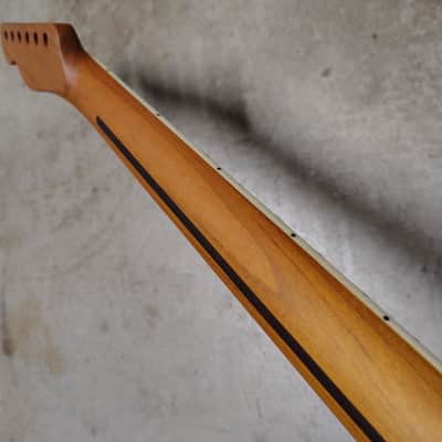 Roasted Maple Tele Neck fits fender Telecaster body 22fret Block Inlay image 8