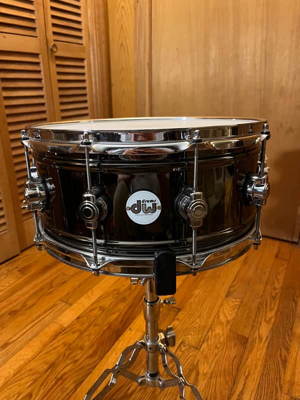 DW Design Series 6.5x14" Black Nickel Over Brass Snare Drum 2017 - Present - Black Nickel Over Brass image 1