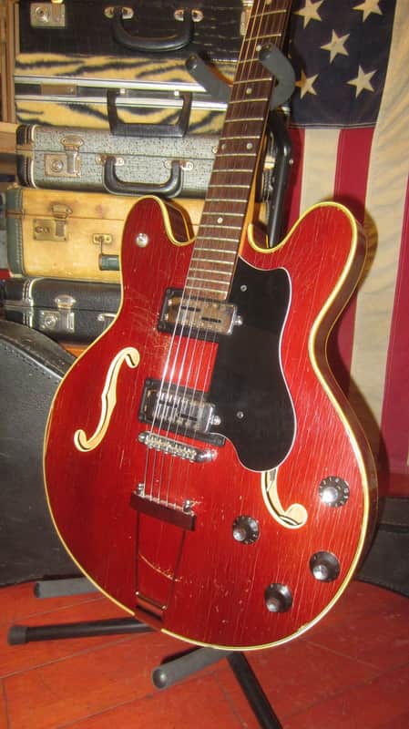 1968 Ovation Model 1232 Tornado Hollowbody Electric Cherry Red image 1