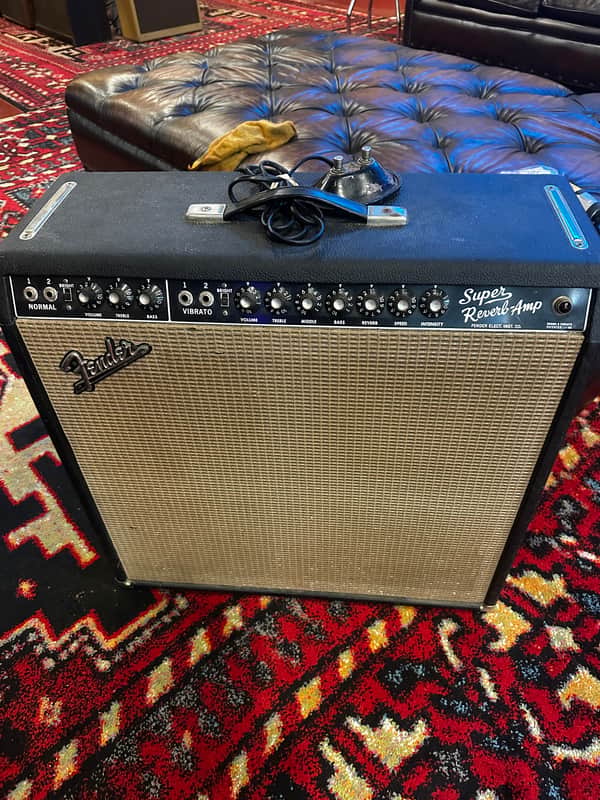 Fender Super Reverb 2-Channel 40-Watt 4x10" Guitar Combo 1963 - 1967 - Black Panel image 1