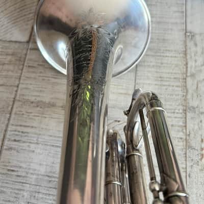 Frank Holton "New Proportion" Cornet — Serial #6646 — Chicago, c.1903–05 — Silver Plate — Collector-Player — Original Case, Extra Slides & Two Period Holton Mouthpieces image 12