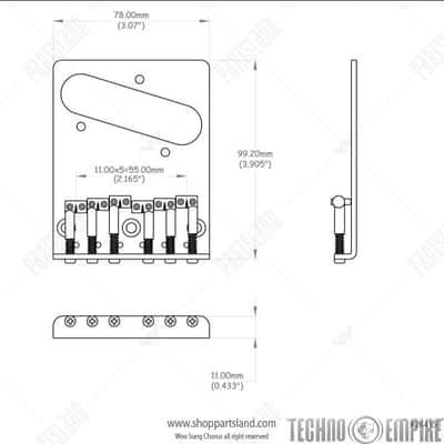 Buzz Feiten Woosung Chorus Telecaster Bridge EG-19CR #28601 image 9