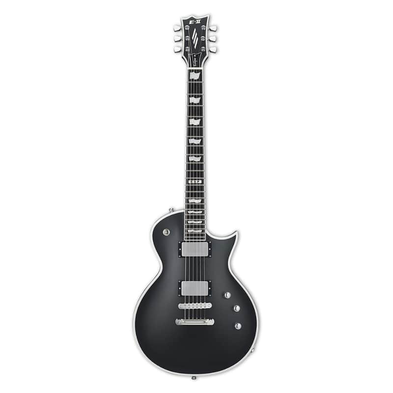 ESP E-II ECBB Eclipse Electric Guitar with Case, Satin Black Bild 1