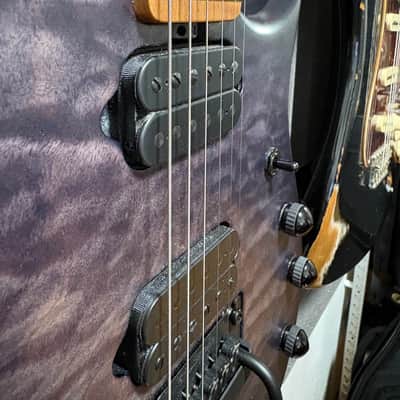 Ernie Ball Music Man John Petrucci Signature JP15-6 2020 - 2021 - Trans Black Burst Quilt image 4