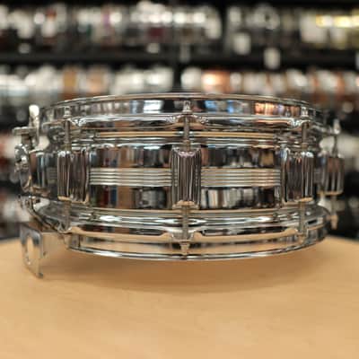 Pre-Owned Rogers 5x14" "Big R" Dynasonic Chrome over Brass Snare Drum image 7