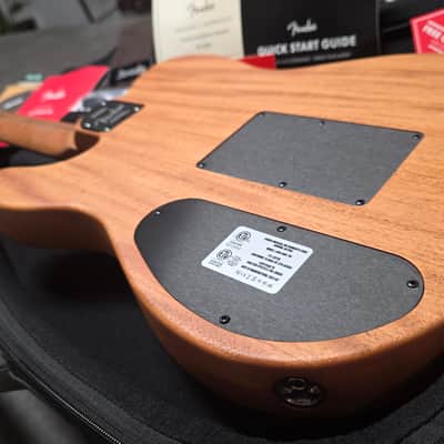Fender American Acoustasonic Telecaster BRAND NEW Steel Blue Mahogany Body Spruce Top Semi-Hollow Body USA Fishman Piezo Noiseless Pickup Acoustic-Electric Guitar image 9
