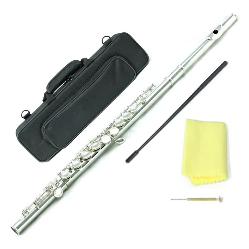 Nickel Plated Close Hole C Flute w Case, Stand, Cleaning Rod, Cloth and More image 1