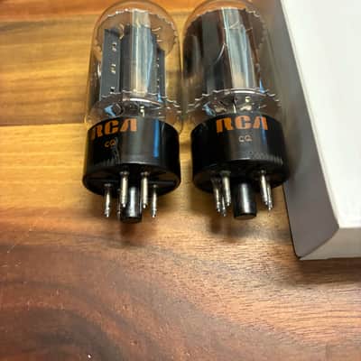 NOS date code and tight current matched pair 1969 RCA 6L6GC black plate tubes image 3