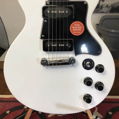 Ledux White LP Special Double Cutaway Electric Guitar - Dual Single Coil Pickups image 1