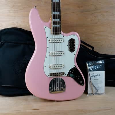 Squier by Fender Bass VI 2022 Shell Pink w/ Gig Bag | Reverb