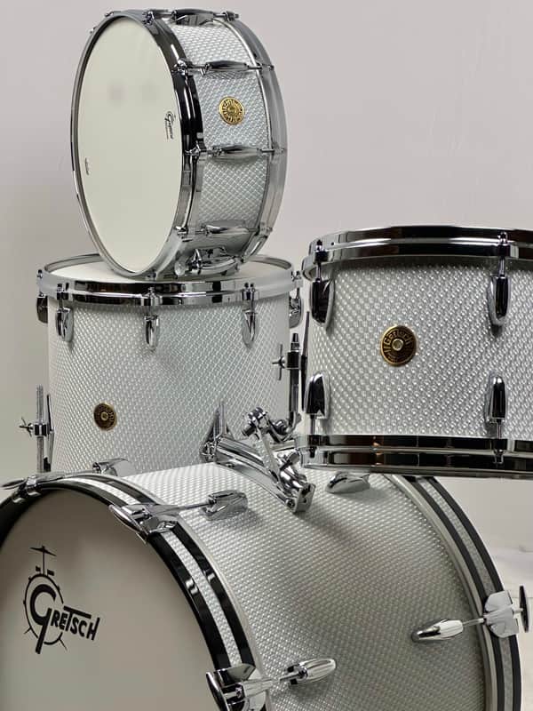 Gretsch 20/12/14/5.5x14" USA Custom Drum Set - 3D Moire w/ Vintage Build image 1