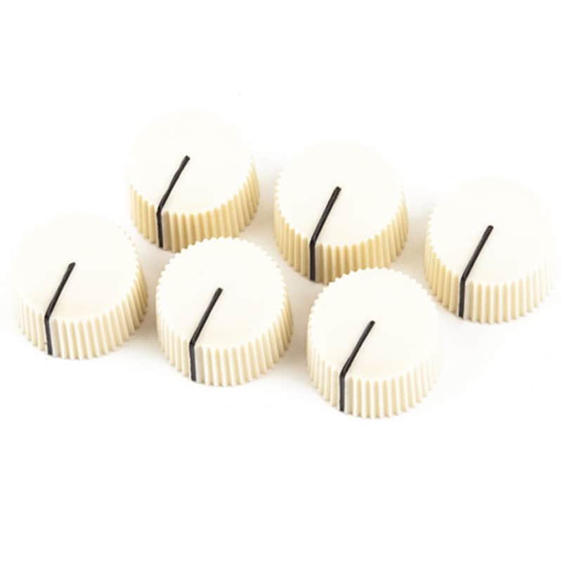 White amp Knobs, Qty:6 image 1