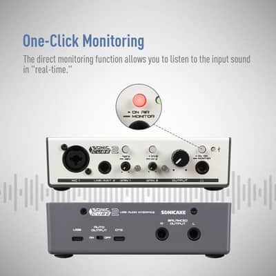 SONICAKE Sonic Cube II - USB Audio Interface with Digital Modeling and DSP Effects, Audio Mixer with XLR, Line Inputs for Recording, Streaming and Podcasting, Dual-Channel Analog Preamp Plug and Play(Shipping From USA/EU/UK warehouse) image 4