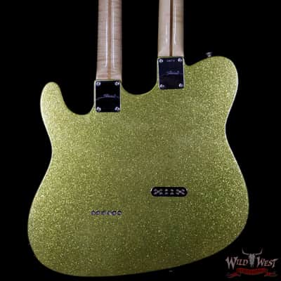 2003 Fred Stuart Golden Hawk Double-Neck Chartreuse Sparkle image 5