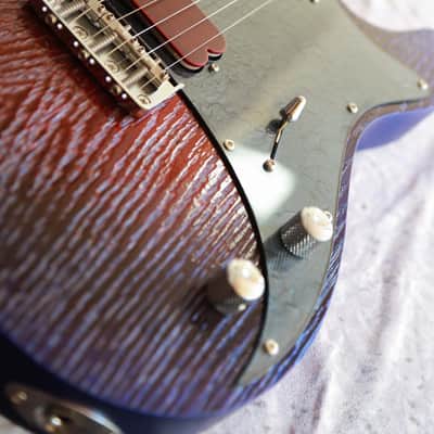 Build to Order GB Liuteria Traditional Tele Semi Hollow  red and blue image 9