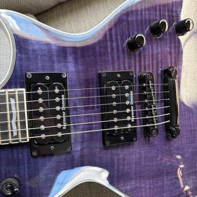 ESP LTD EC-1000 Deluxe FM with Ebony Fretboard 2019 - See Thru Purple image 15