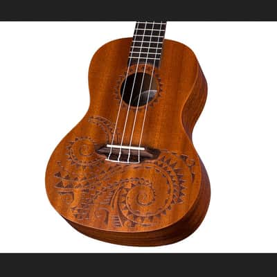 Luna Uke Tattoo Concert  Mahogany  2020 Satin Natural image 1