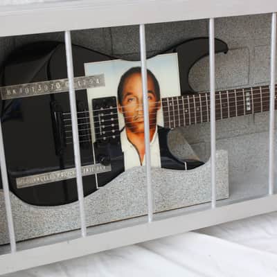 1995 ESP M-II Deluxe Custom Shop OJ Simpson Mugshot Chris Compston Artwork Electric Guitar + OHSC image 24