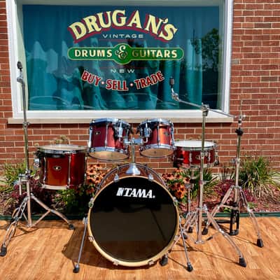 2007 Tama Superstar Drum Set Copper Mist Metallic 22/10/12/14/5.5x14 w/ Hardware image 1
