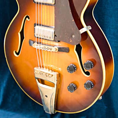 1979 Greco SW-1200 Vintage MIJ Jazz Guitar Sunburst w/ Hard Case image 4